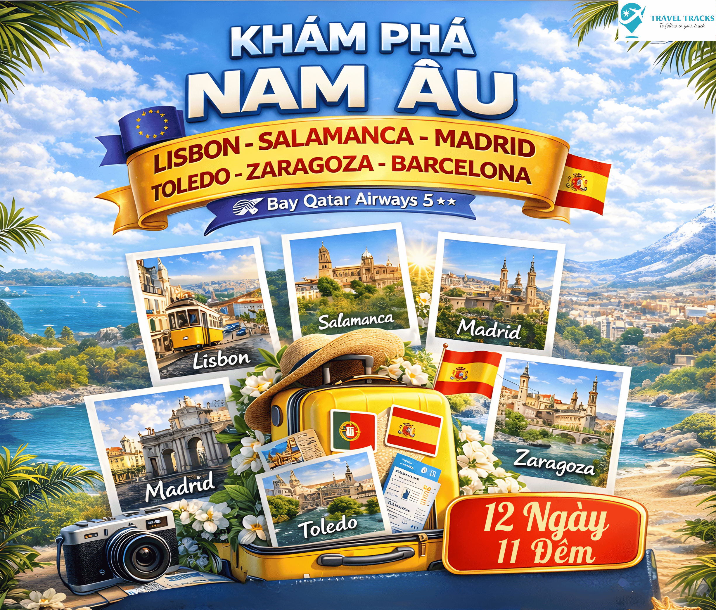 (CHÂU ÂU – NAM ÂU) BỒ ĐÀO NHA – TÂY BAN NHA – PHÁP | 10 Ngày 9 Đêm