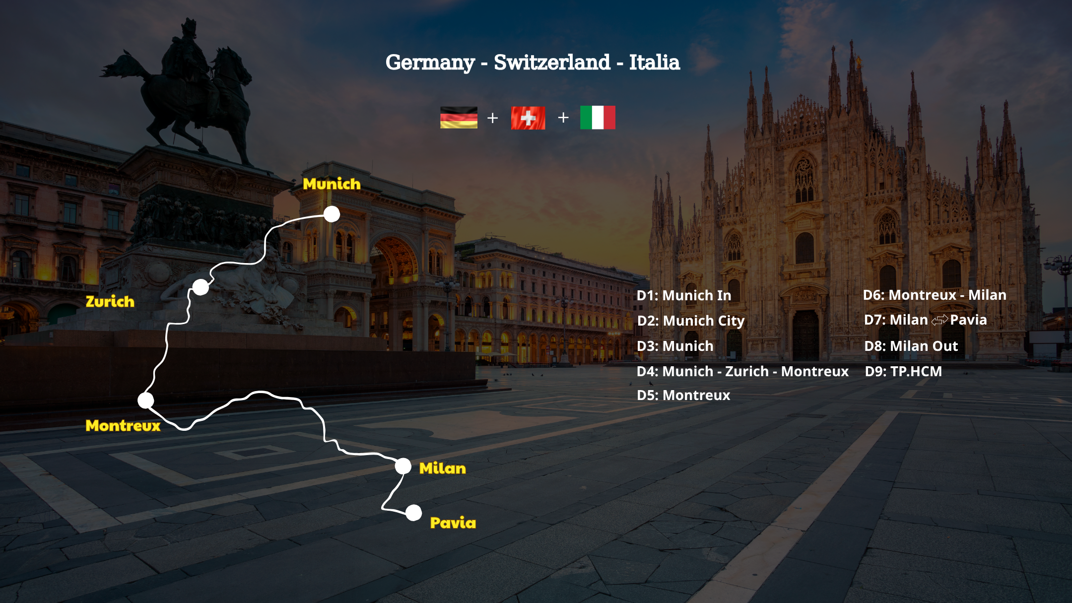 TOUR ĐỘC LẠ 3 NƯỚC CHÂU ÂU