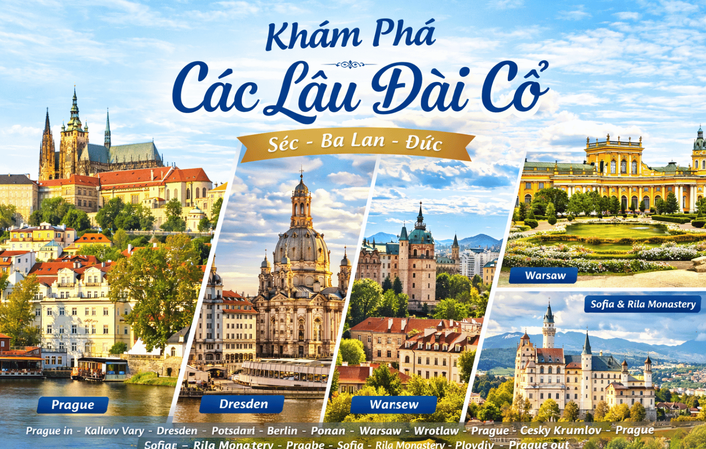 (CHÂU ÂU) SÉC – ĐỨC – BA LAN – BULGARIA | 11 ngày 10 đêm