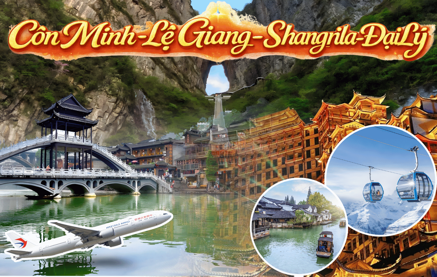 Trung Quốc: Côn Minh – Lệ Giang – Shangrila – Đại Lý 5N4Đ